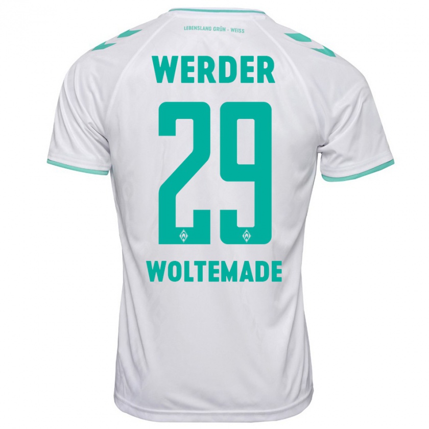 Kandiny Kinder Nick Woltemade #29 Weiß Auswärtstrikot Trikot 2023/24 T-Shirt