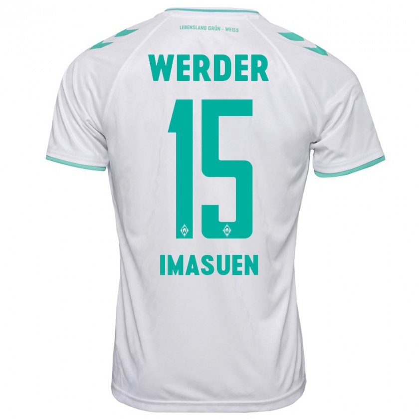 Kandiny Kinder Joel Imasuen #15 Weiß Auswärtstrikot Trikot 2023/24 T-Shirt