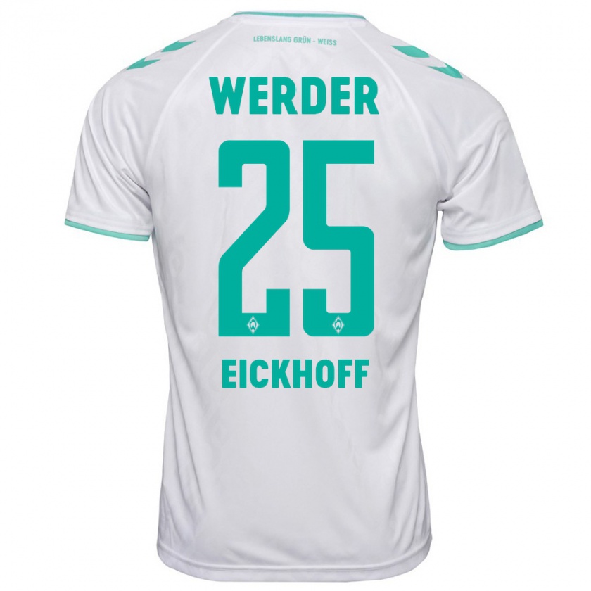 Kandiny Kinder Mika Eickhoff #25 Weiß Auswärtstrikot Trikot 2023/24 T-Shirt