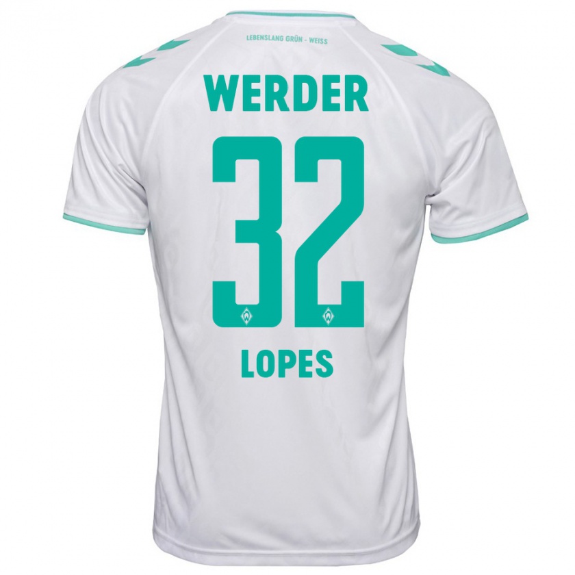 Kandiny Kinder Eugenio Lopes #32 Weiß Auswärtstrikot Trikot 2023/24 T-Shirt