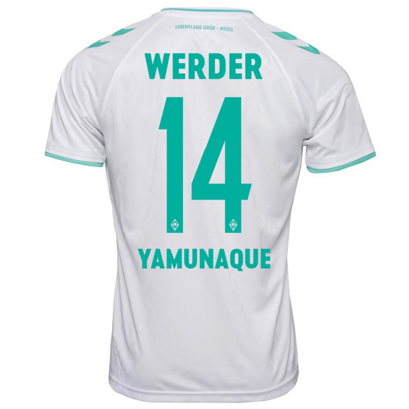 Kandiny Kinder Rafael Pascual Ramirez Yamunaque #14 Weiß Auswärtstrikot Trikot 2023/24 T-Shirt