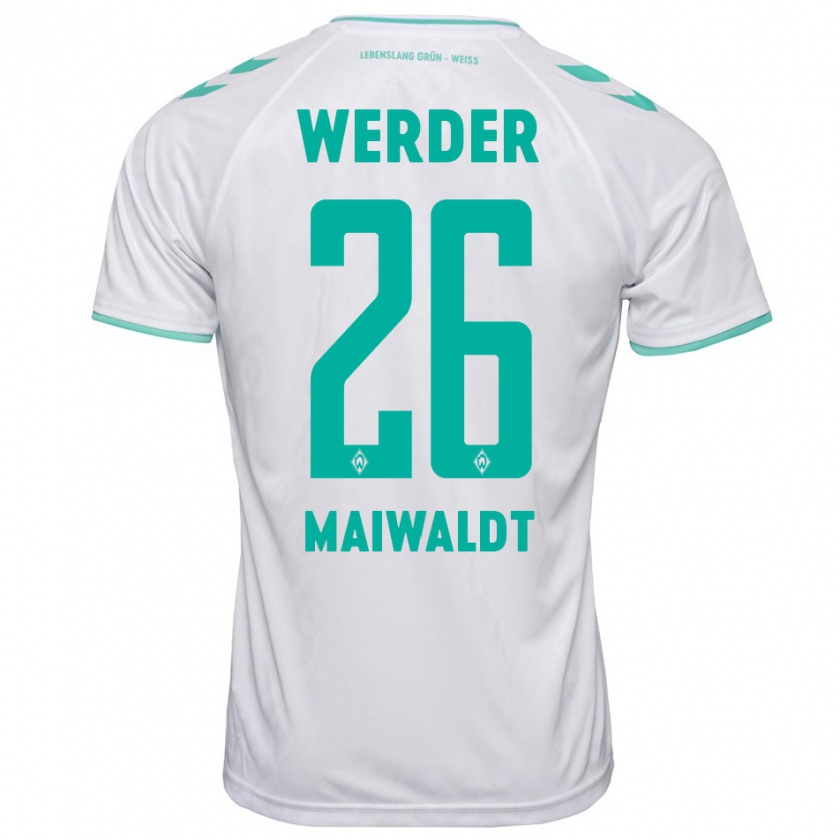 Kandiny Kinder Julius Maiwaldt #26 Weiß Auswärtstrikot Trikot 2023/24 T-Shirt