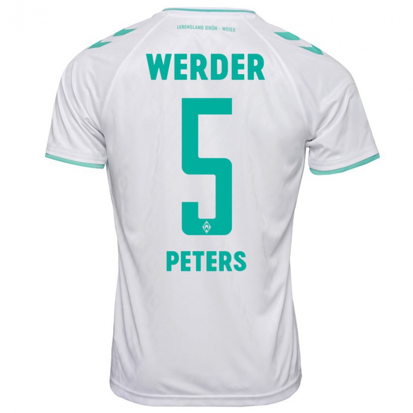 Kandiny Kinder Joshua Peters #5 Weiß Auswärtstrikot Trikot 2023/24 T-Shirt