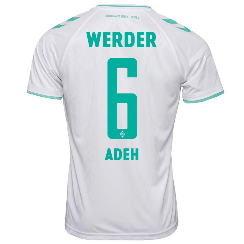 Kandiny Kinder Wesley Adeh #6 Weiß Auswärtstrikot Trikot 2023/24 T-Shirt