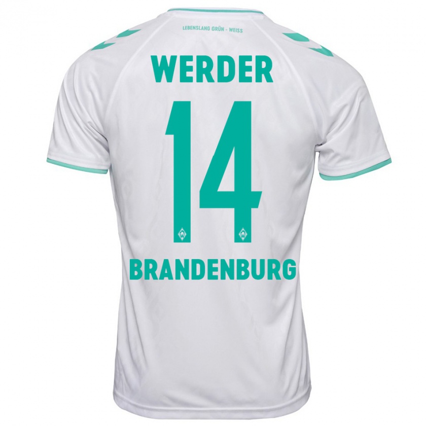 Kandiny Kinder Michaela Brandenburg #14 Weiß Auswärtstrikot Trikot 2023/24 T-Shirt