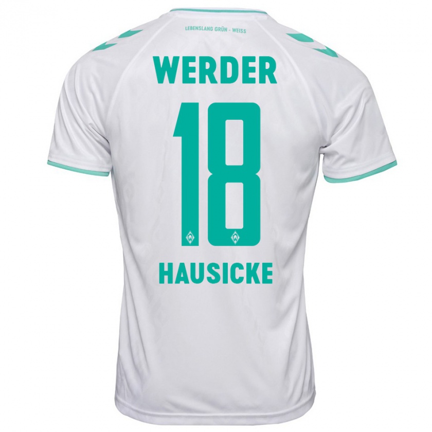 Kandiny Kinder Lina Hausicke #18 Weiß Auswärtstrikot Trikot 2023/24 T-Shirt