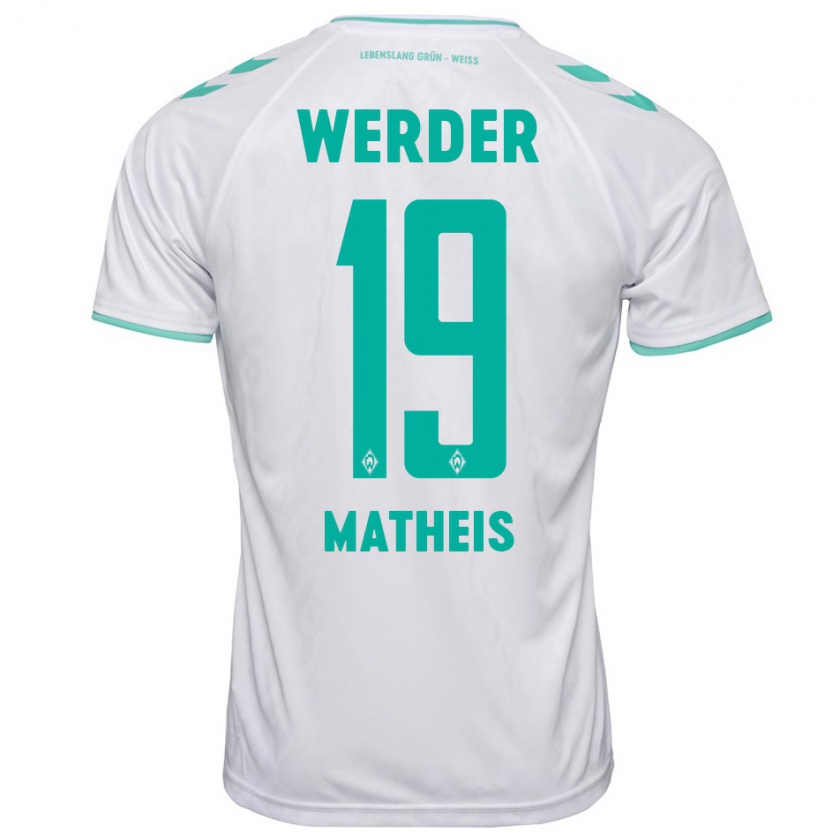 Kandiny Kinder Saskia Matheis #19 Weiß Auswärtstrikot Trikot 2023/24 T-Shirt