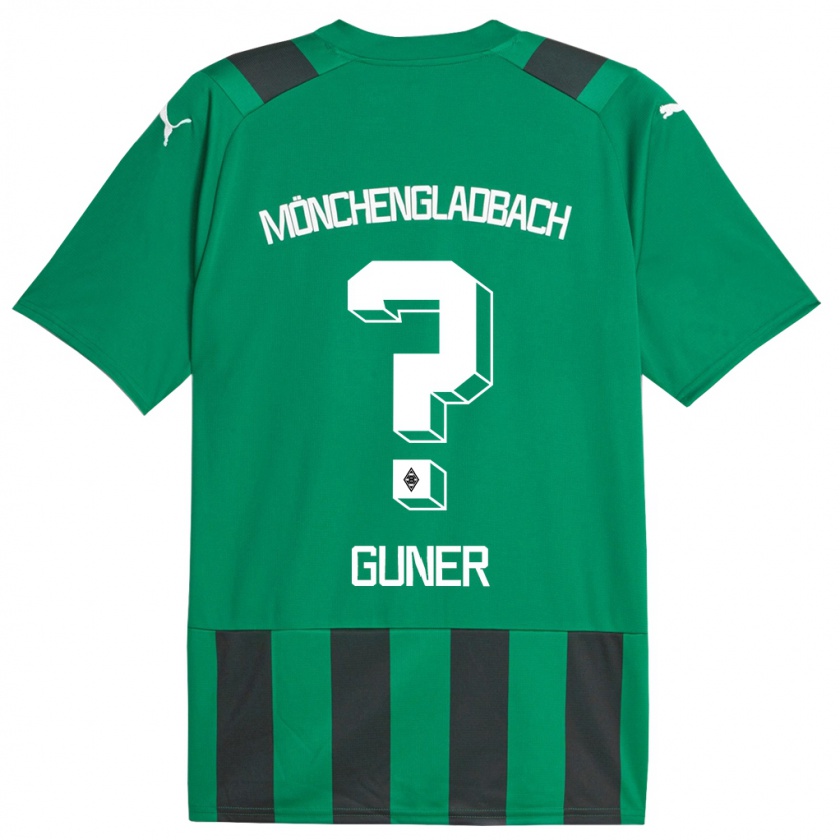 Kandiny Kinder Can Armando Güner #0 Schwarz Grün Auswärtstrikot Trikot 2023/24 T-Shirt