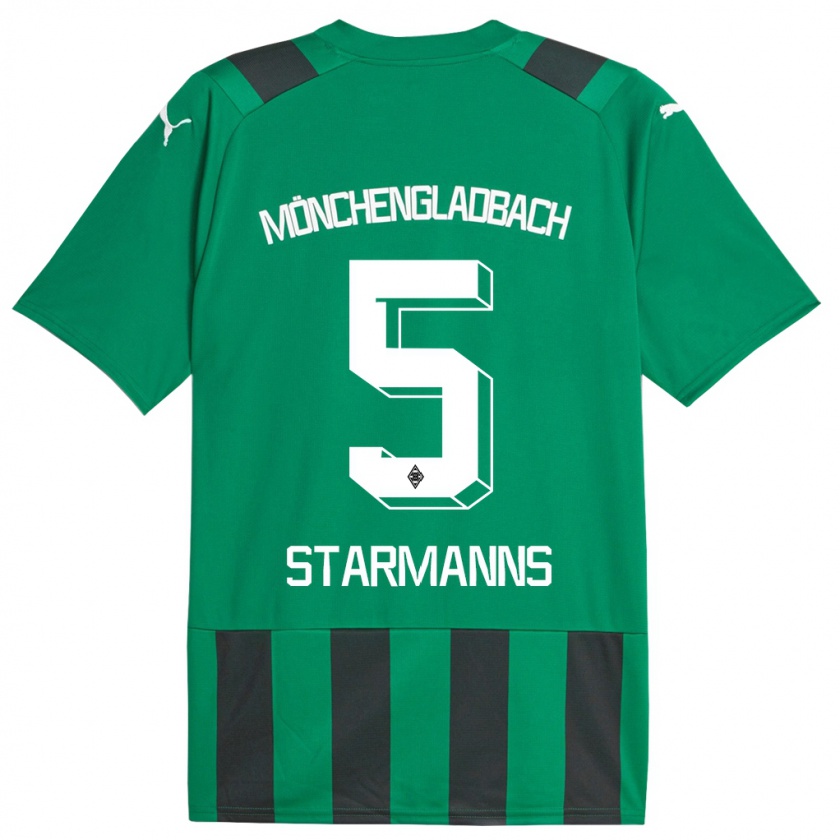 Kandiny Kinder Sandra Starmanns #5 Schwarz Grün Auswärtstrikot Trikot 2023/24 T-Shirt