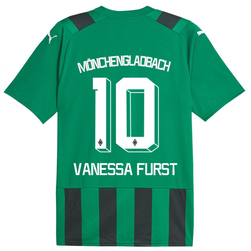 Kandiny Kinder Vanessa Fürst #10 Schwarz Grün Auswärtstrikot Trikot 2023/24 T-Shirt