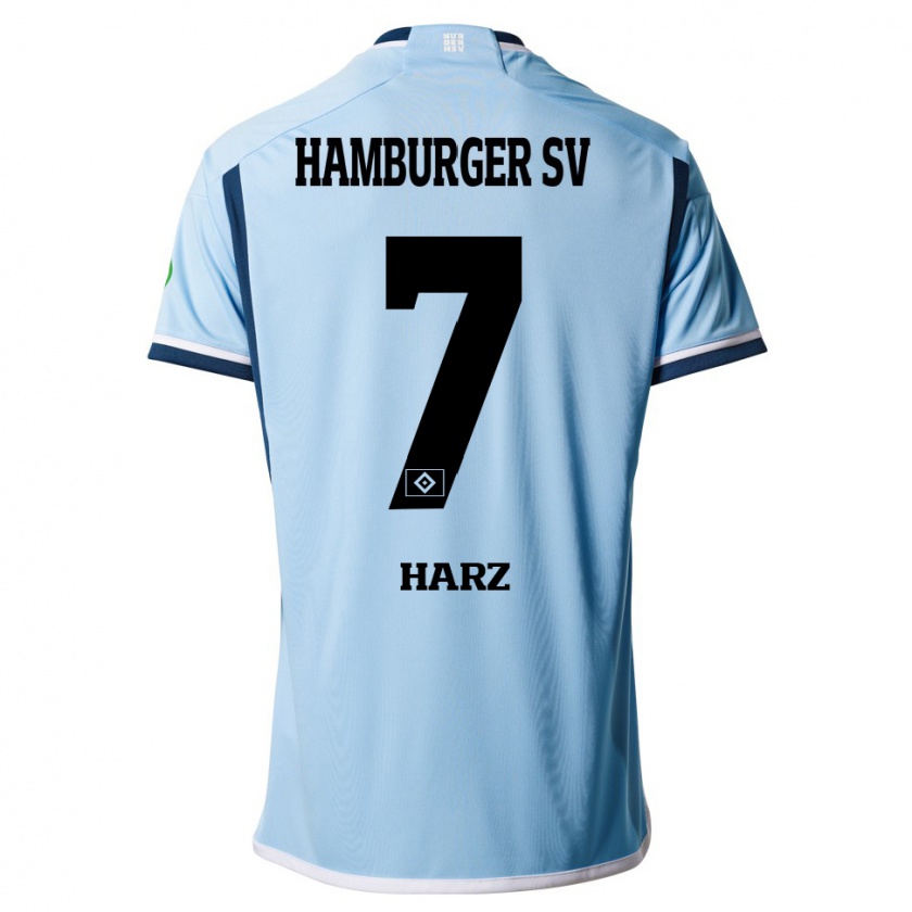 Kandiny Kinder Theo Harz #7 Blau Auswärtstrikot Trikot 2023/24 T-Shirt