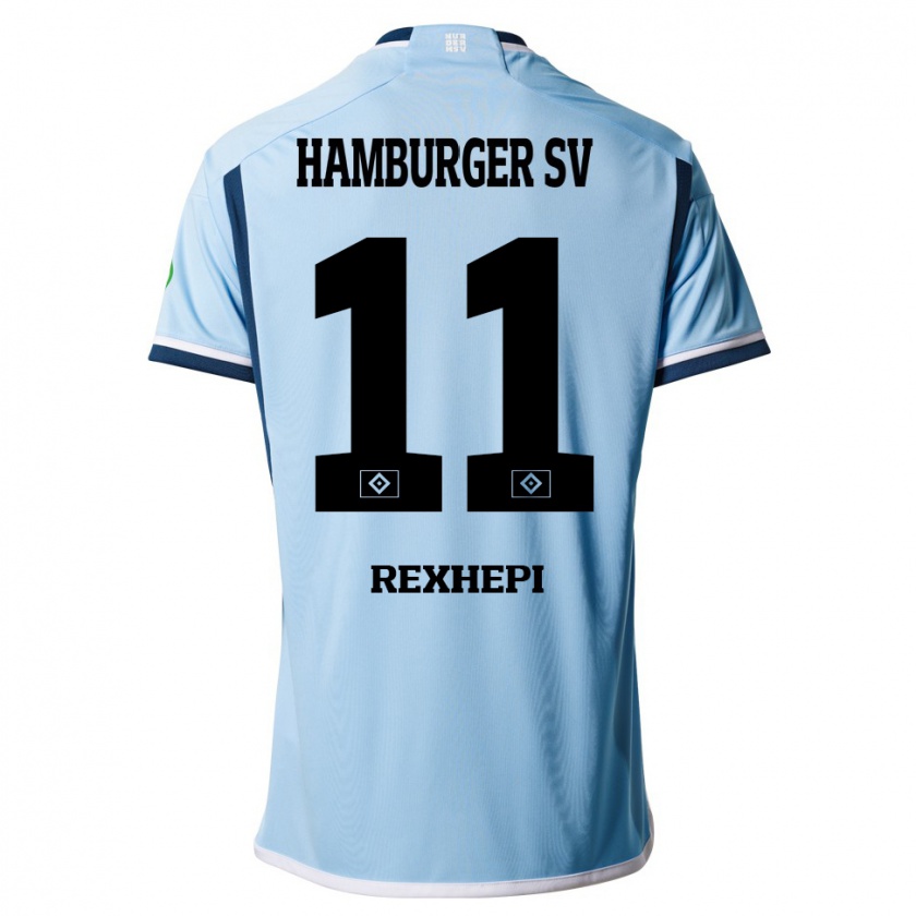 Kandiny Kinder Arlind Rexhepi #11 Blau Auswärtstrikot Trikot 2023/24 T-Shirt