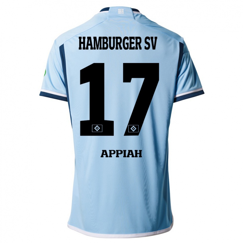 Kandiny Kinder Emmanuel Appiah #17 Blau Auswärtstrikot Trikot 2023/24 T-Shirt