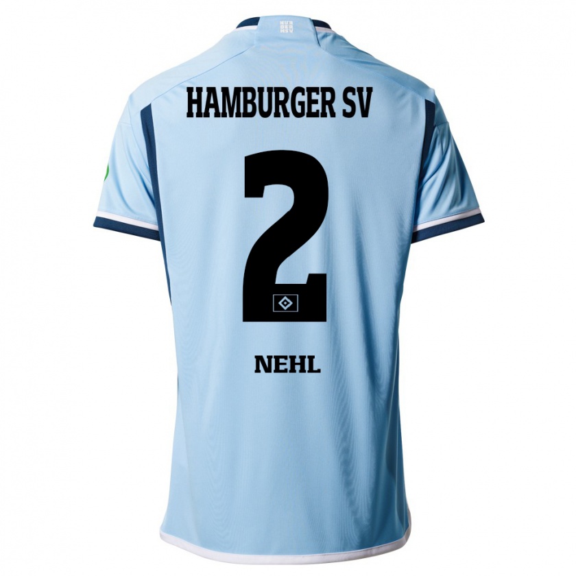 Kandiny Kinder Julius Nehl #2 Blau Auswärtstrikot Trikot 2023/24 T-Shirt