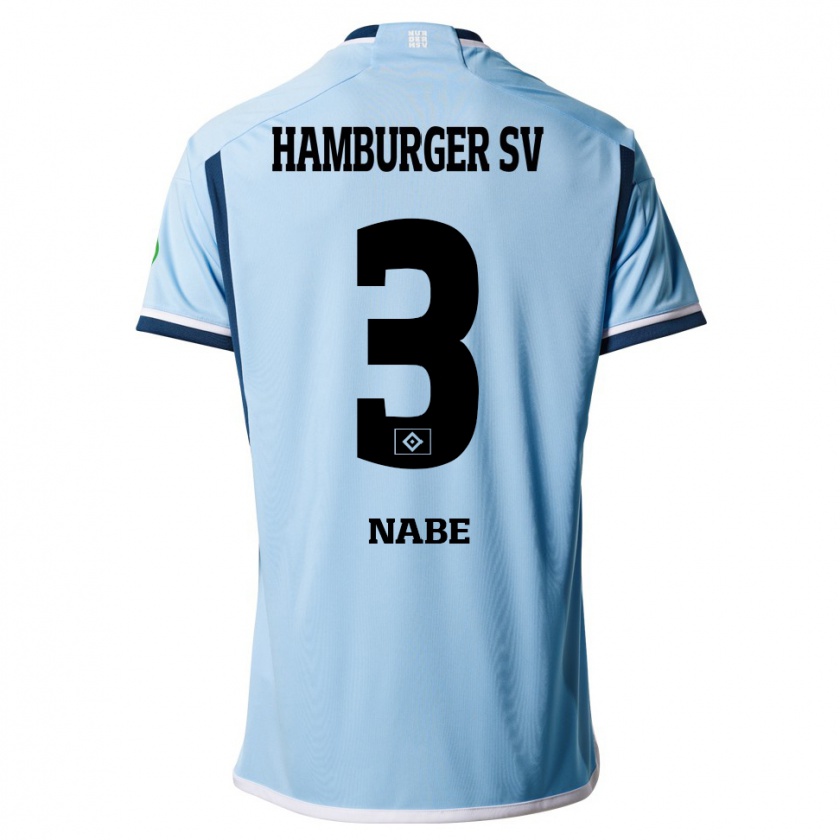 Kandiny Kinder Jamal Nabe #3 Blau Auswärtstrikot Trikot 2023/24 T-Shirt