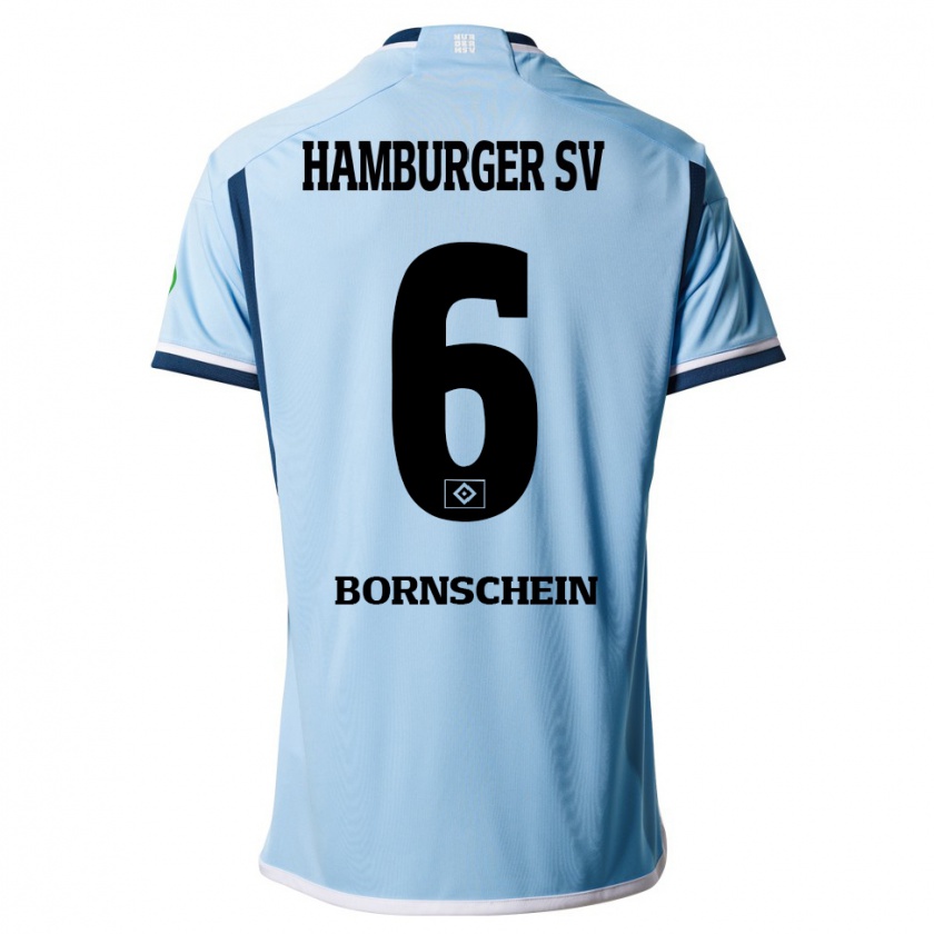 Kandiny Kinder Lukas Bornschein #6 Blau Auswärtstrikot Trikot 2023/24 T-Shirt