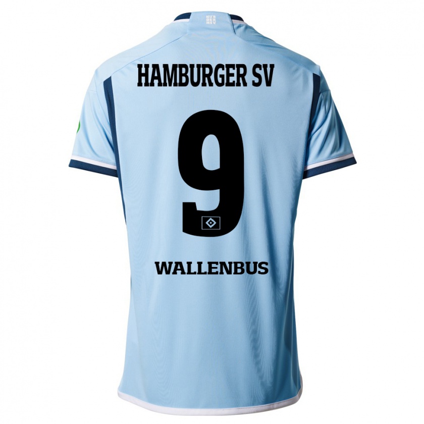 Kandiny Kinder Noah Wallenßus #9 Blau Auswärtstrikot Trikot 2023/24 T-Shirt