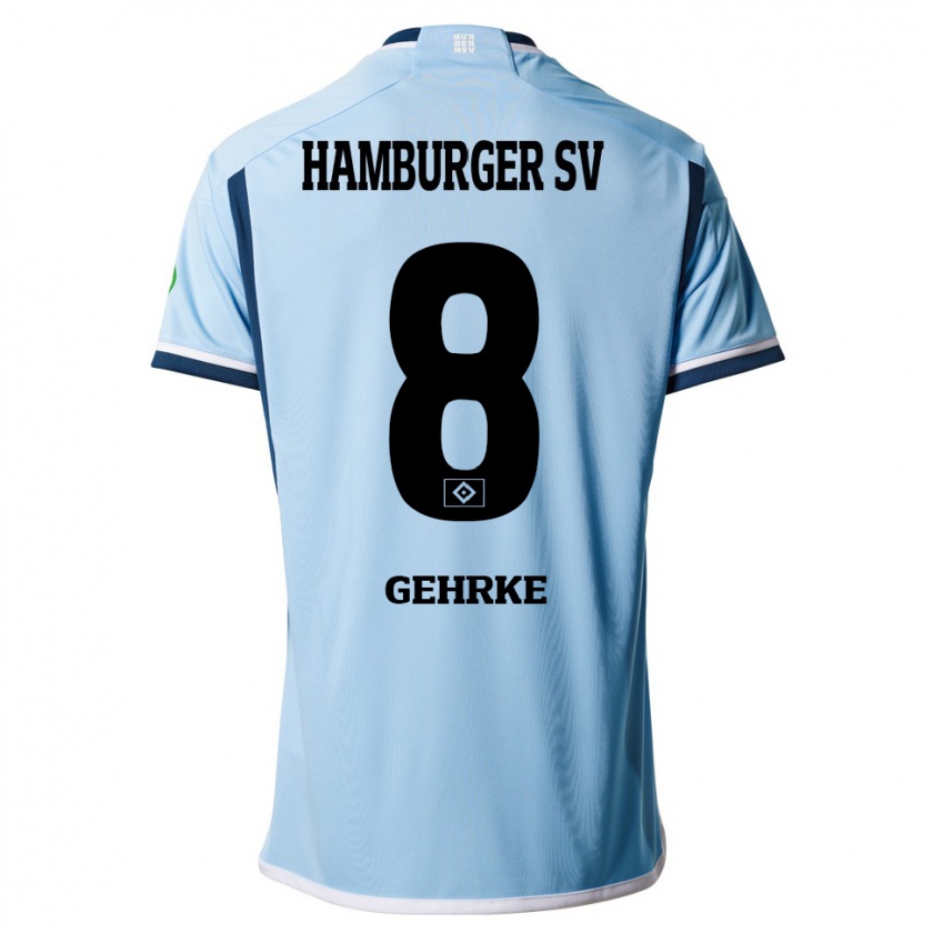 Kandiny Kinder Stefan Gehrke #8 Blau Auswärtstrikot Trikot 2023/24 T-Shirt