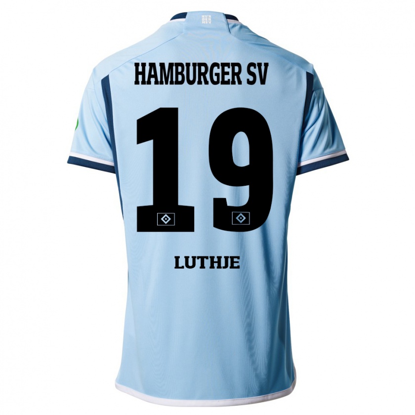 Kandiny Kinder Niel Lüthje #19 Blau Auswärtstrikot Trikot 2023/24 T-Shirt