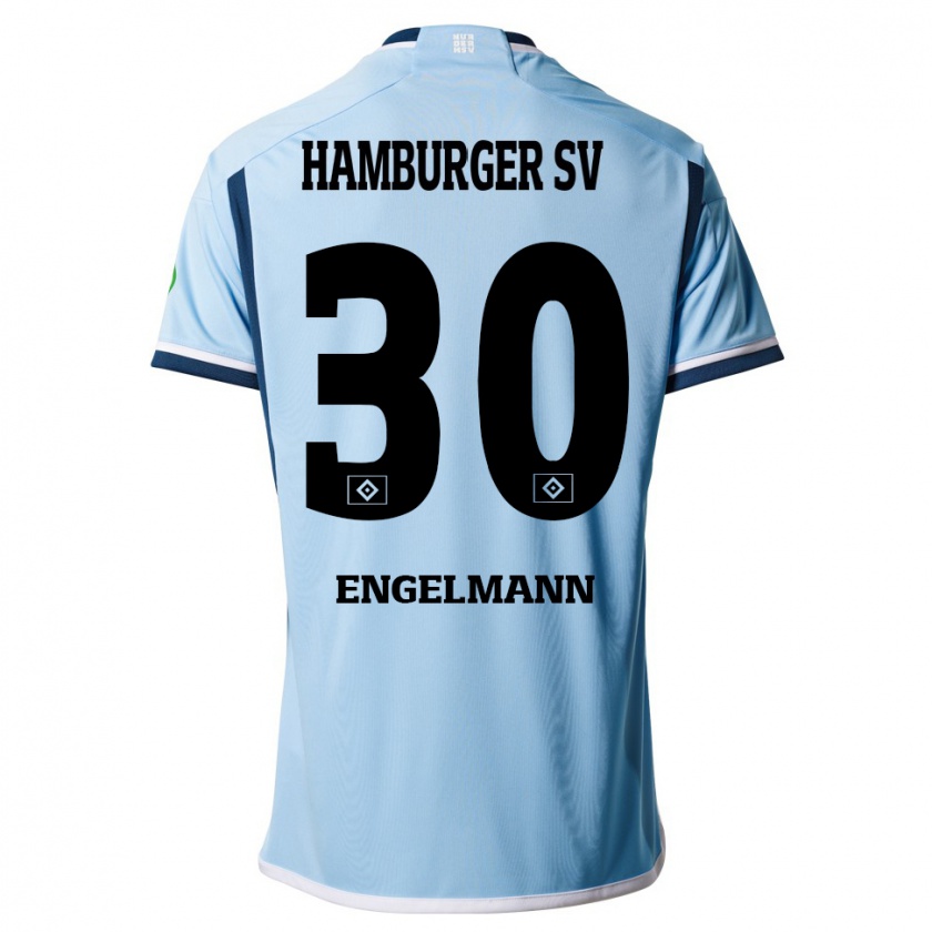 Kandiny Kinder Timon Engelmann #30 Blau Auswärtstrikot Trikot 2023/24 T-Shirt