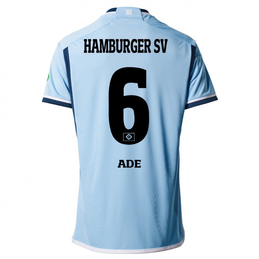 Kandiny Kinder Jeremy Ade #6 Blau Auswärtstrikot Trikot 2023/24 T-Shirt