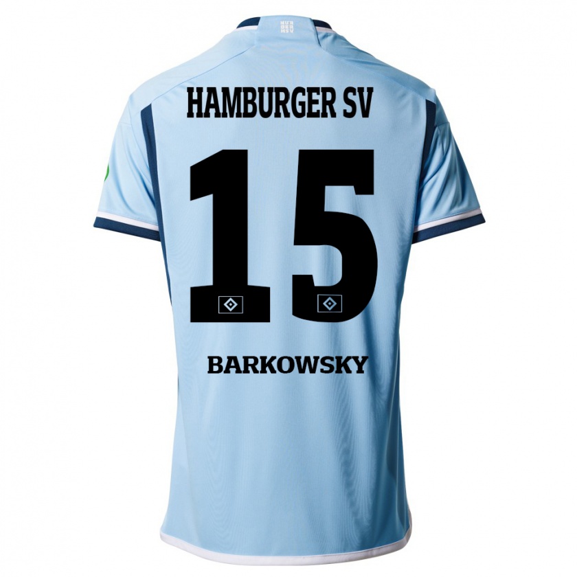 Kandiny Kinder Finn Barkowsky #15 Blau Auswärtstrikot Trikot 2023/24 T-Shirt