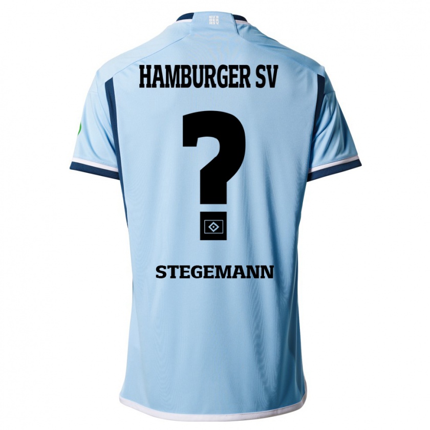 Kandiny Kinder Jean-Pierre Stegemann #0 Blau Auswärtstrikot Trikot 2023/24 T-Shirt