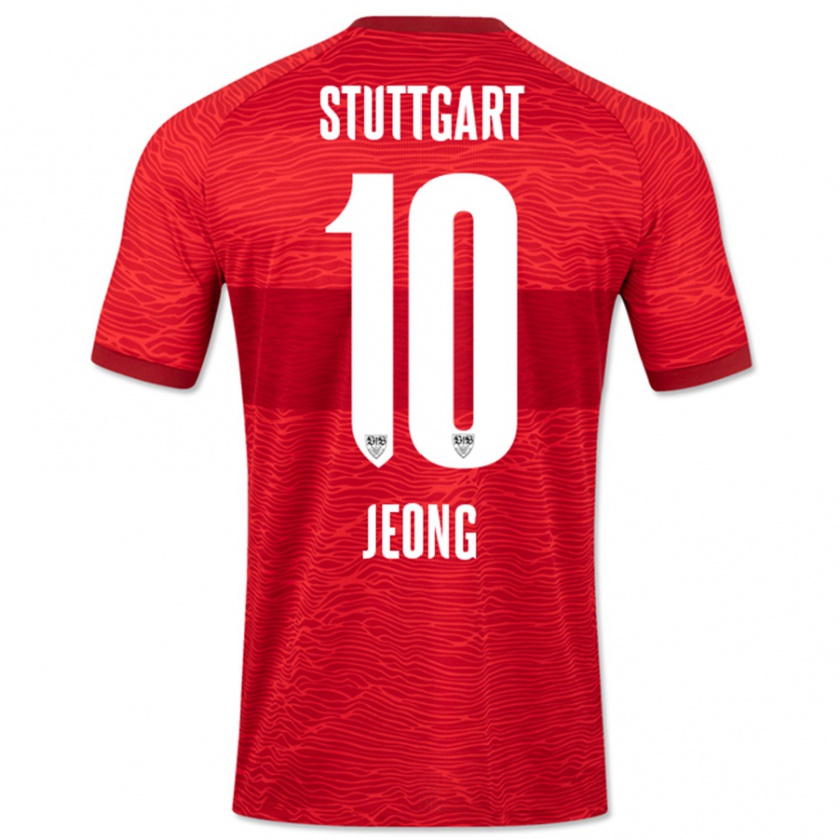 Kandiny Kinder Woo-Yeong Jeong #10 Rot Auswärtstrikot Trikot 2023/24 T-Shirt