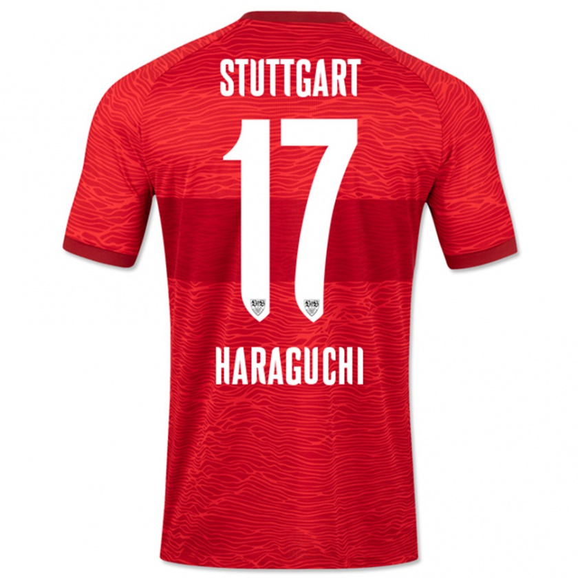 Kandiny Kinder Genki Haraguchi #17 Rot Auswärtstrikot Trikot 2023/24 T-Shirt