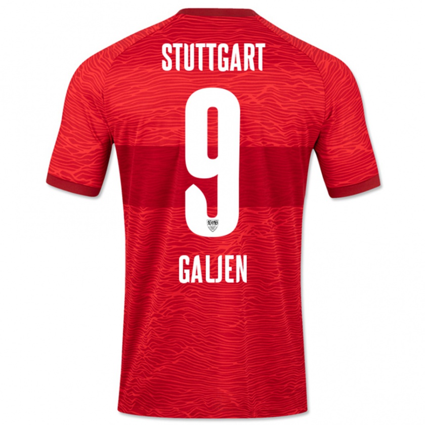 Kandiny Kinder Dejan Galjen #9 Rot Auswärtstrikot Trikot 2023/24 T-Shirt