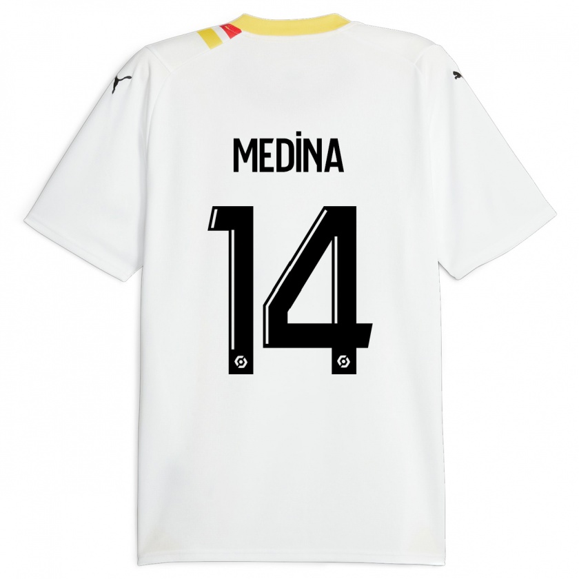 Kandiny Kinder Facundo Medina #14 Schwarz Auswärtstrikot Trikot 2023/24 T-Shirt