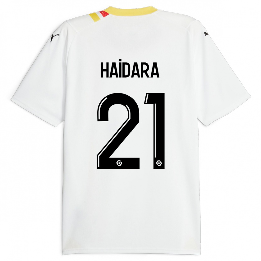 Kandiny Kinder Massadio Haidara #21 Schwarz Auswärtstrikot Trikot 2023/24 T-Shirt