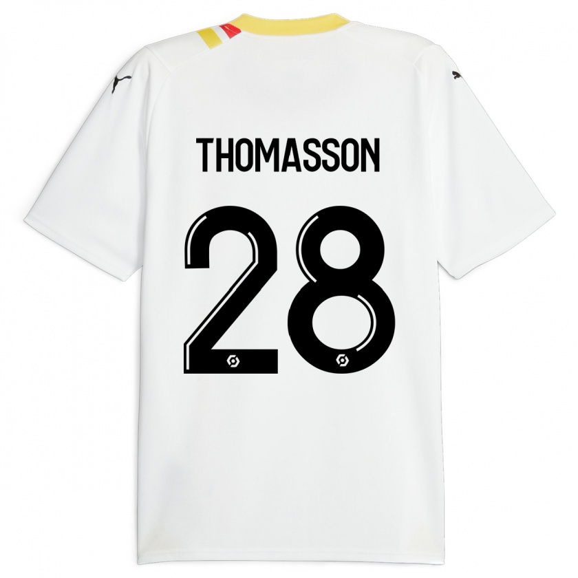 Kandiny Kinder Adrien Thomasson #28 Schwarz Auswärtstrikot Trikot 2023/24 T-Shirt