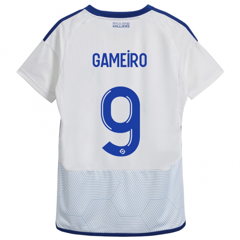 Kandiny Kinder Kévin Gameiro #9 Weiß Auswärtstrikot Trikot 2023/24 T-Shirt