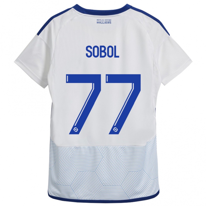 Kandiny Kinder Eduard Sobol #77 Weiß Auswärtstrikot Trikot 2023/24 T-Shirt