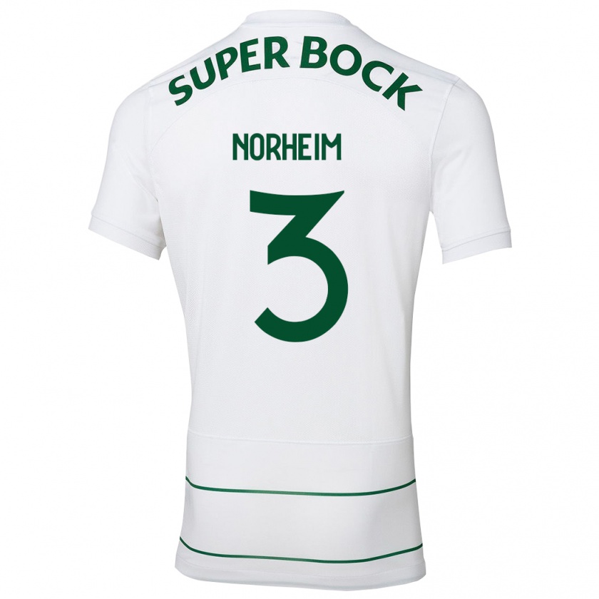 Kandiny Kinder Andrea Norheim #3 Weiß Auswärtstrikot Trikot 2023/24 T-Shirt