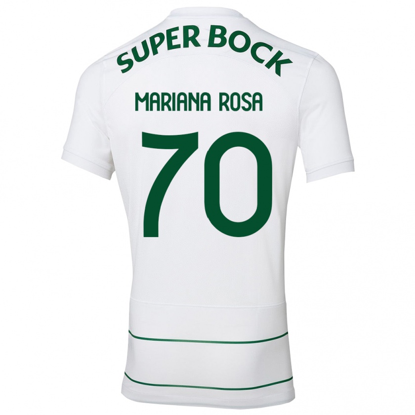 Kandiny Kinder Mariana Silva Pinto Vilaça Da Rosa #70 Weiß Auswärtstrikot Trikot 2023/24 T-Shirt