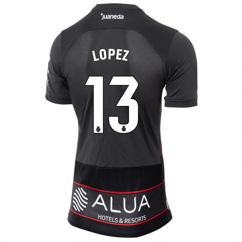 Kandiny Kinder Iván López #13 Schwarz Auswärtstrikot Trikot 2023/24 T-Shirt