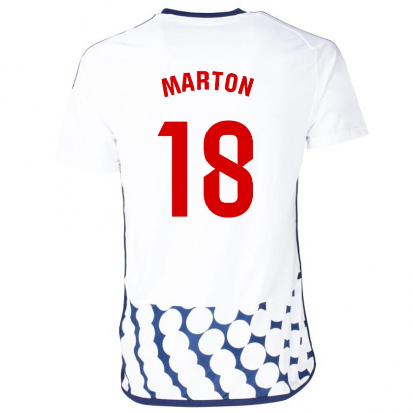 Kandiny Kinder Javier Martón #18 Weiß Auswärtstrikot Trikot 2023/24 T-Shirt