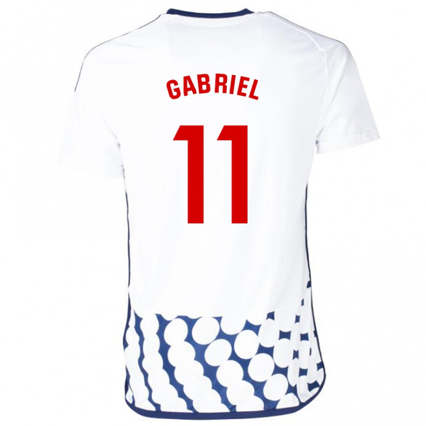 Kandiny Kinder Sergio Gabriel #11 Weiß Auswärtstrikot Trikot 2023/24 T-Shirt