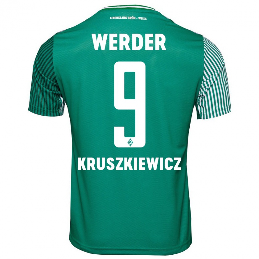 Kandiny Herren Jakub Kruszkiewicz #9 Grün Heimtrikot Trikot 2023/24 T-Shirt