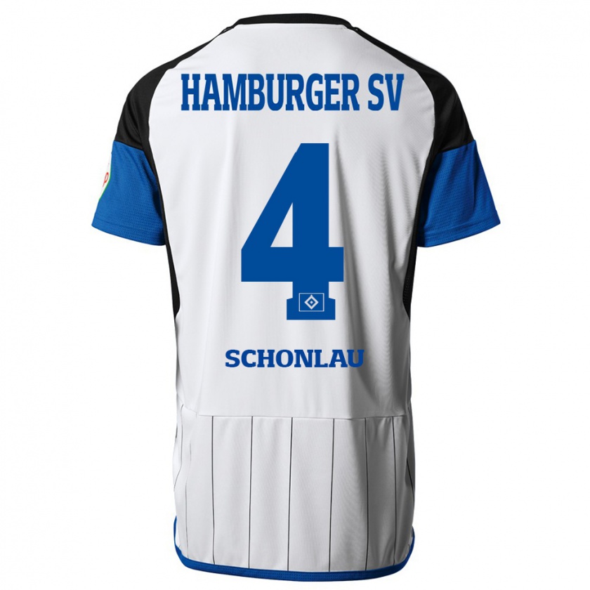 Kandiny Herren Sebastian Schonlau #4 Weiß Heimtrikot Trikot 2023/24 T-Shirt