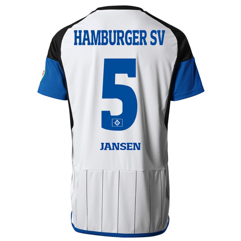 Kandiny Herren Marcell Jansen #5 Weiß Heimtrikot Trikot 2023/24 T-Shirt