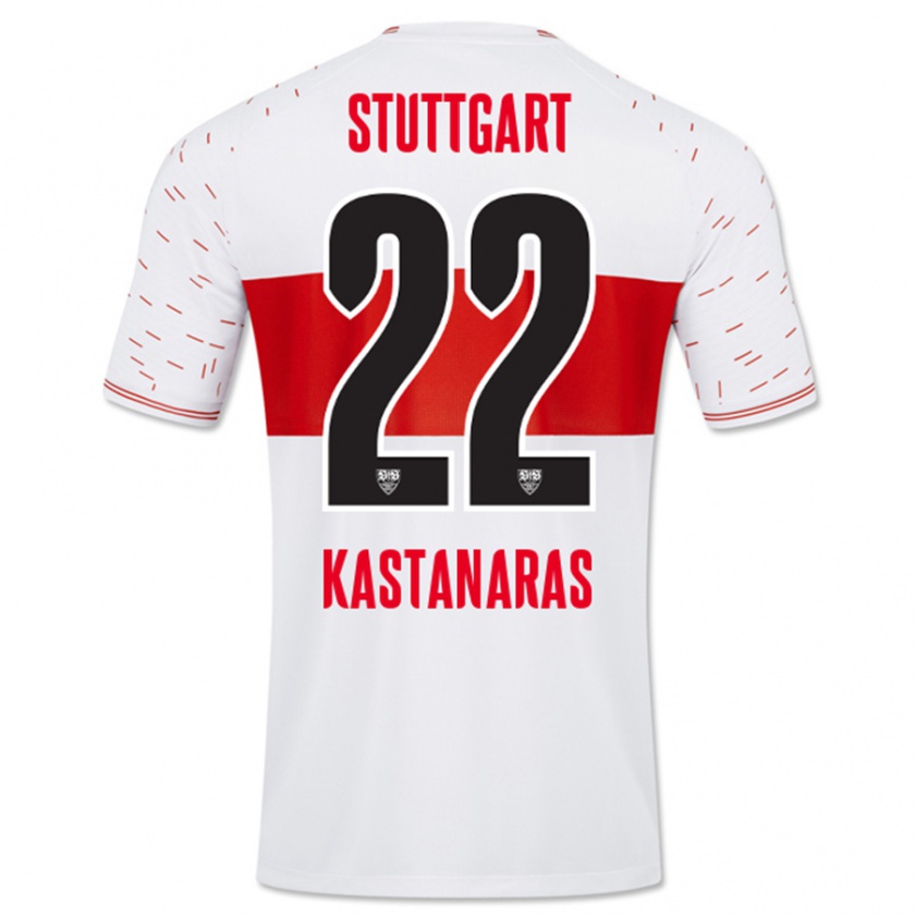 Kandiny Herren Thomas Kastanaras #22 Weiß Heimtrikot Trikot 2023/24 T-Shirt