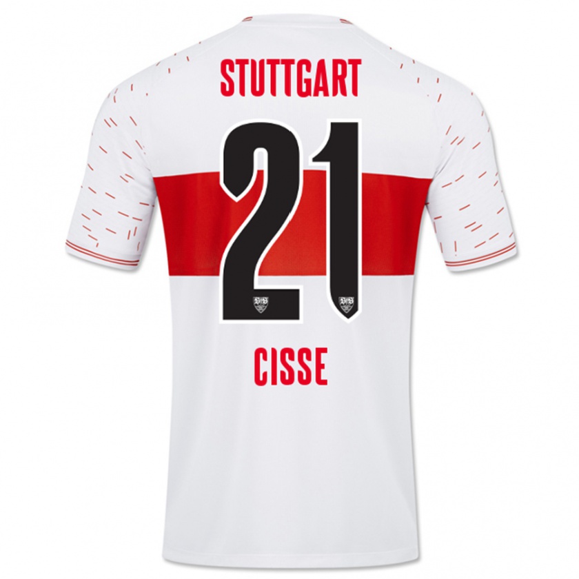 Kandiny Herren Moussa Cissé #21 Weiß Heimtrikot Trikot 2023/24 T-Shirt