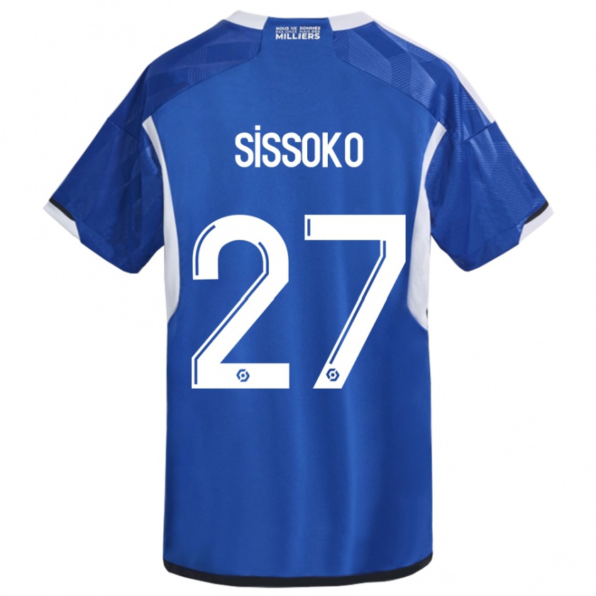 Kandiny Herren Ibrahima Sissoko #27 Blau Heimtrikot Trikot 2023/24 T-Shirt