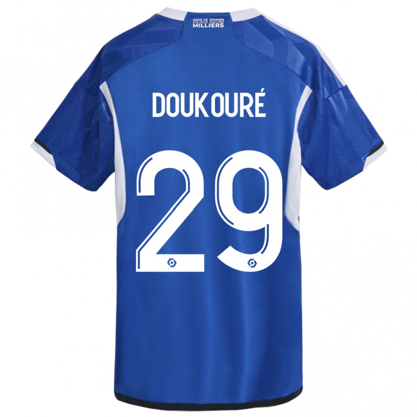 Kandiny Herren Ismaël Doukouré #29 Blau Heimtrikot Trikot 2023/24 T-Shirt