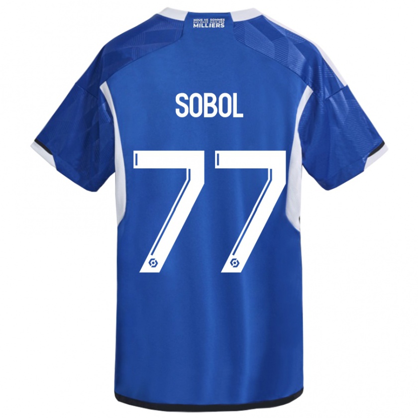 Kandiny Herren Eduard Sobol #77 Blau Heimtrikot Trikot 2023/24 T-Shirt