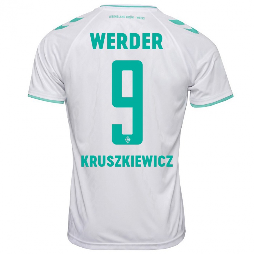 Kandiny Herren Jakub Kruszkiewicz #9 Weiß Auswärtstrikot Trikot 2023/24 T-Shirt