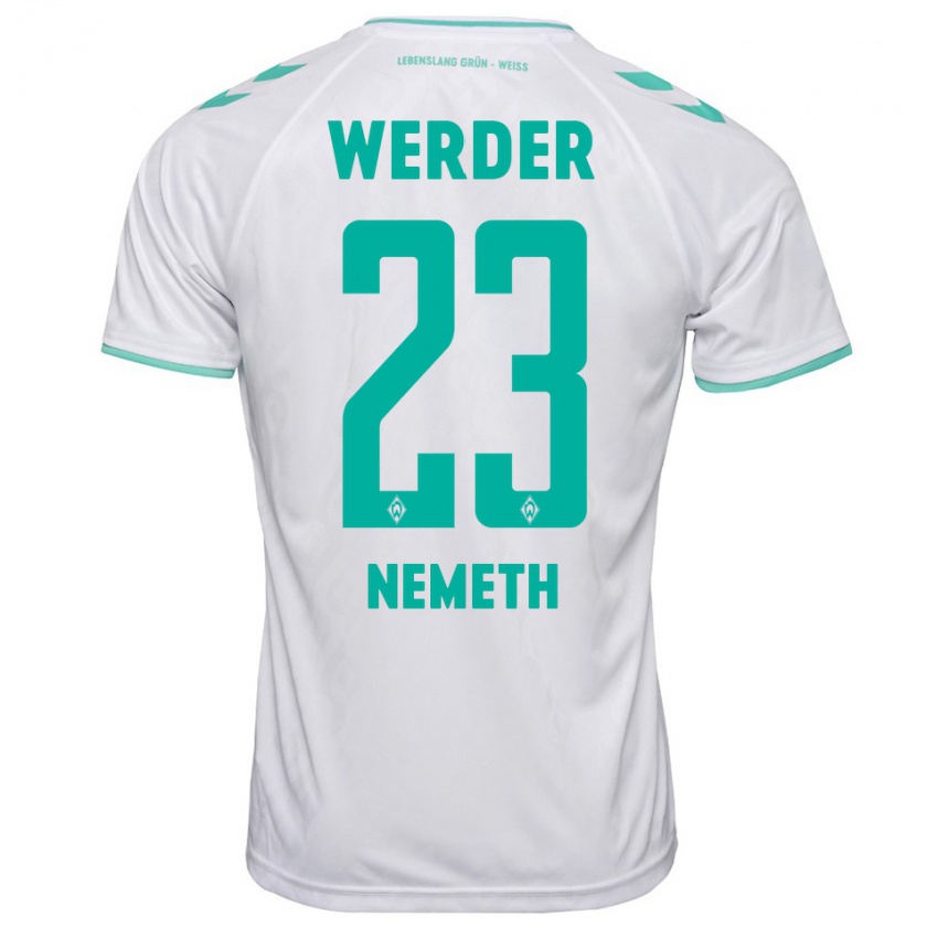 Kandiny Herren Hanna Nemeth #23 Weiß Auswärtstrikot Trikot 2023/24 T-Shirt